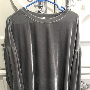 Silver Sheen Tunic with Drop Sleeves Medium/Large